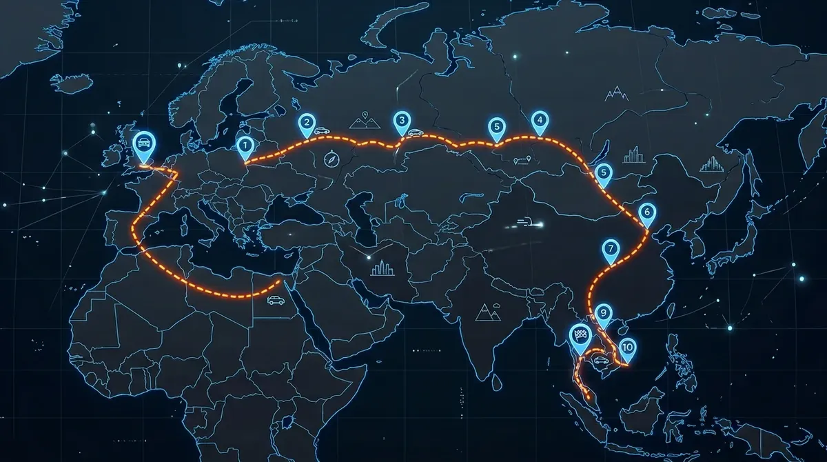 Miniatura: mapa ścieżek edukacyjnych przy migracji pojazdu